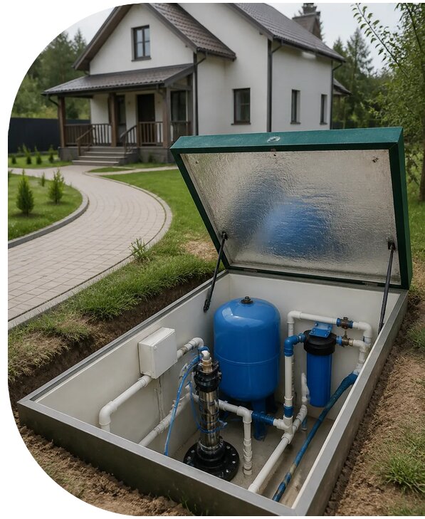 Автономное водоснабжение дома в Долгопрудном от 152190 р. | АПаруса-Длг