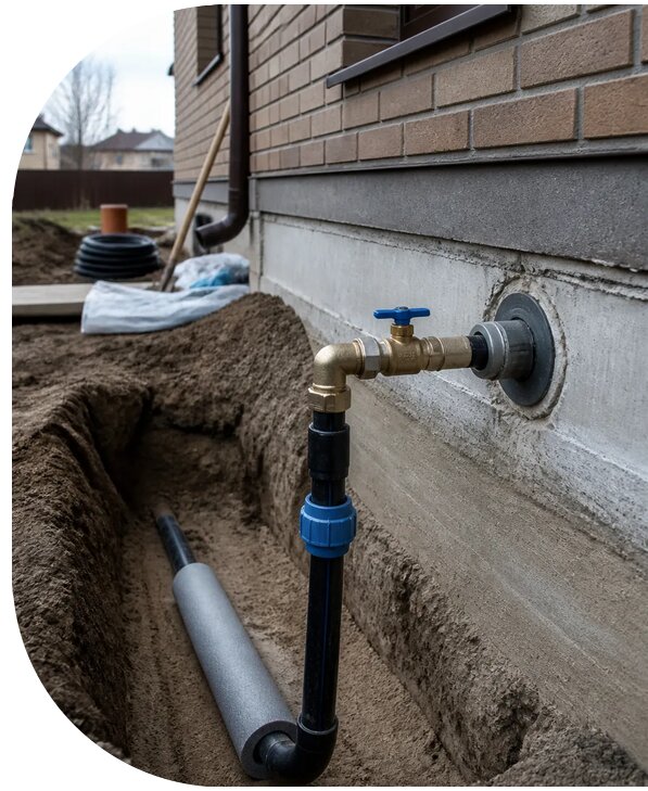 Устройство ввода водопровода в дом в Долгопрудном от 8624 р. | АПаруса-Длг
