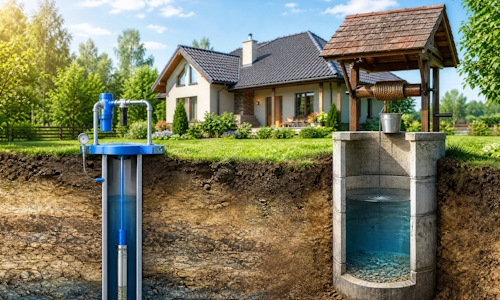 Автономное водоснабжение загородного дома Долгопрудный: скважина или колодец 